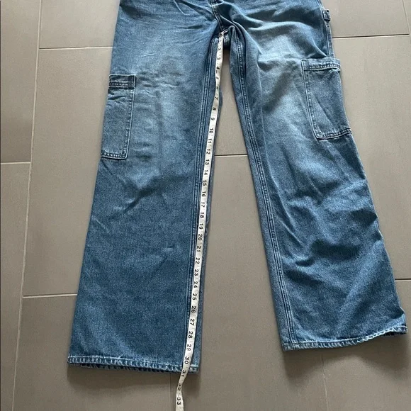 H&M  Cargo high waist wide leg jeans - Picture 8 of 16